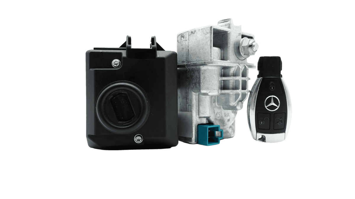 Professionelle Mercedes EZS Elektronisches Zündschloss Reparatur bei Revonik GmbH zur Behebung von Startproblemen und Wiederherstellung der Zündschlosseinheit.